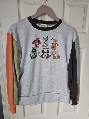 Nora Madison Disney Halloween Colorblock Crewneck Sweatshirt Size 13/14Y/Adult S